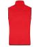 Herren Men's Fleece Vest Red/black 11182