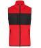 Herren Men's Fleece Vest Red/black 11182