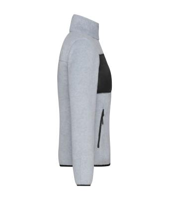 Damen Ladies' Fleece Jacket   GRS Light-melange/black 11183
