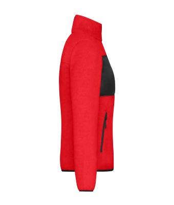 Damen Ladies' Fleece Jacket   GRS Red/black 11183