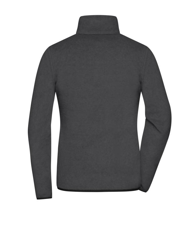 Ladies Ladies' Fleece Jacket Dark-melange/black 11183