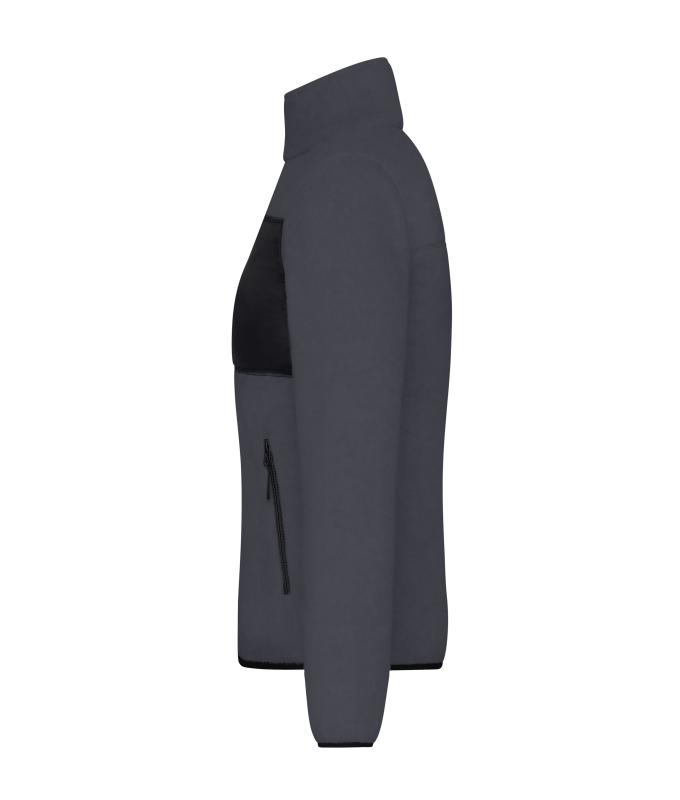 Damen Ladies' Fleece Jacket Carbon/black 11183