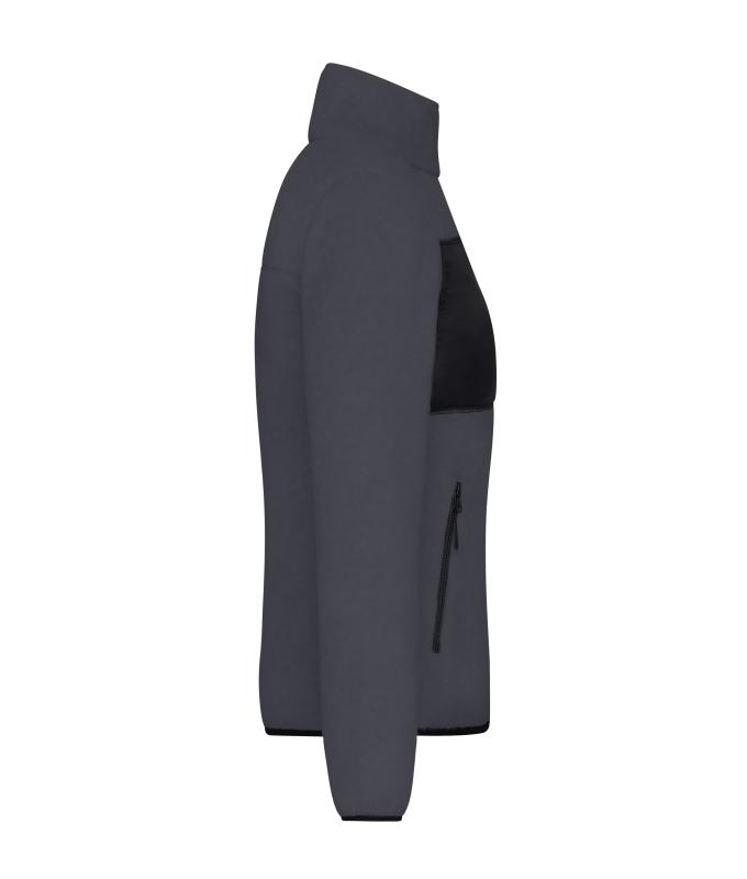 Damen Ladies' Fleece Jacket Carbon/black 11183