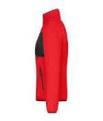 Damen Ladies' Fleece Jacket Red/black 11183