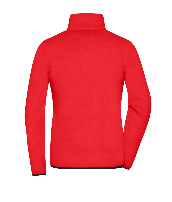 Damen Ladies' Fleece Jacket Red/black 11183
