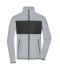 Men Men's Fleece Jacket   GRS Light-melange/black 11184