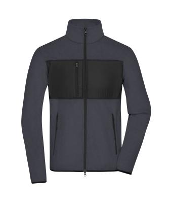 Men Men's Fleece Jacket   GRS Carbon/black 11184
