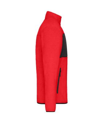 Men Men's Fleece Jacket   GRS Red/black 11184