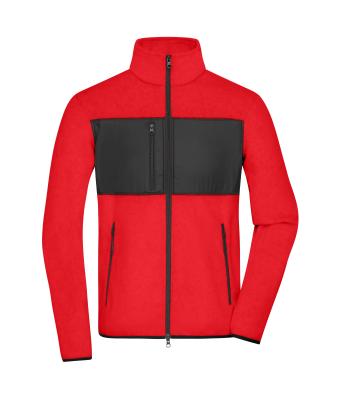 Men Men's Fleece Jacket   GRS Red/black 11184