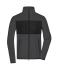 Men Men's Fleece Jacket   GRS Dark-melange/black 11184