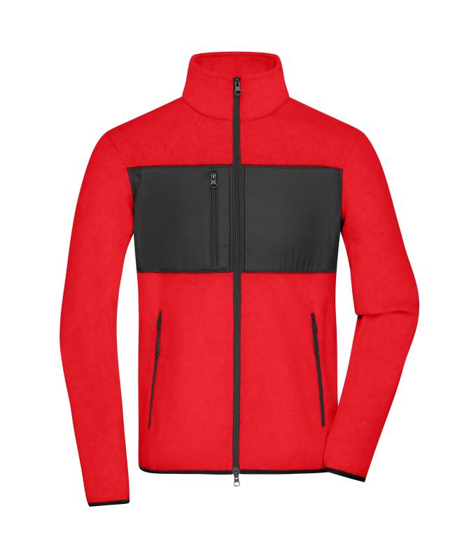 Heren Men's Fleece Jacket Rood/zwart 11184