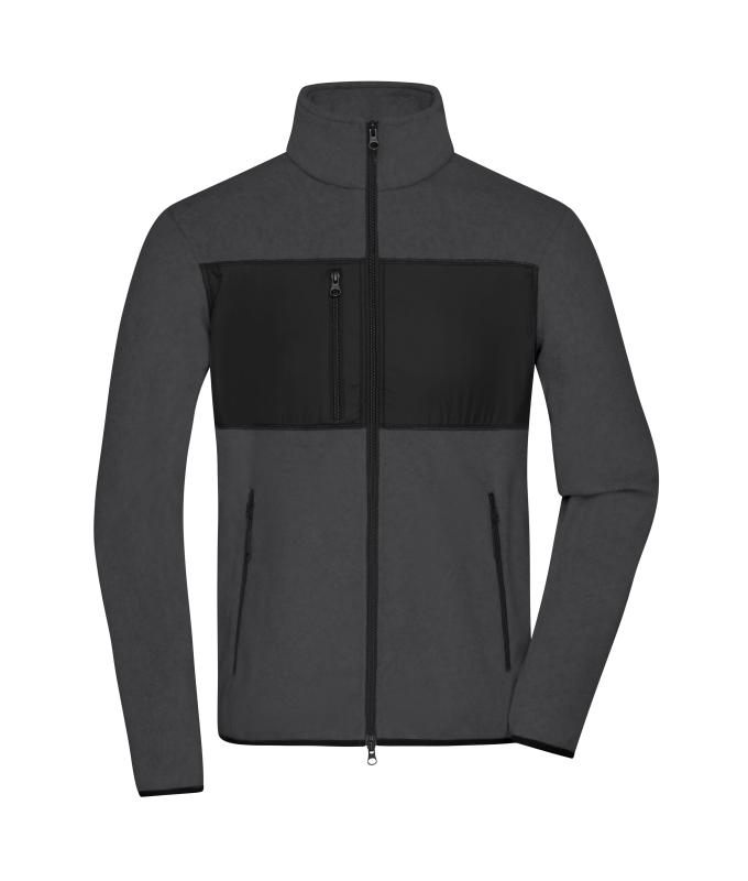 Homme Veste polaire pour homme Mélange-foncé/noir 11184