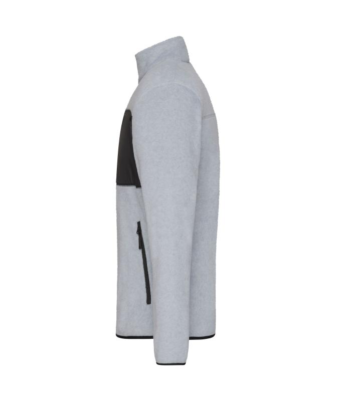 Homme Veste polaire pour homme Mélange-clair/noir 11184