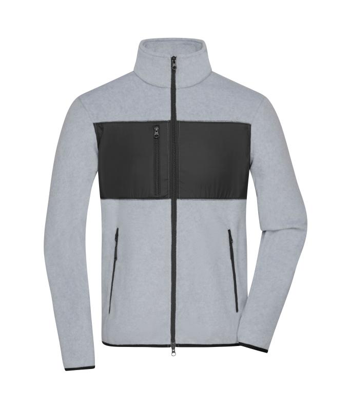 Homme Veste polaire pour homme Mélange-clair/noir 11184