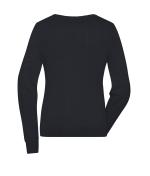 Ladies Ladies' Round-Neck Pullover Black 11185