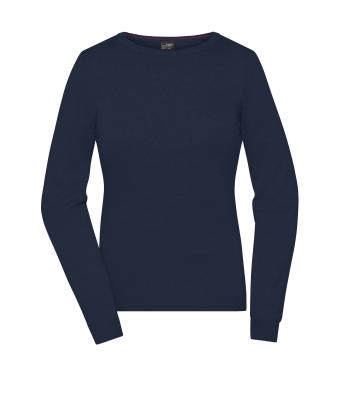 Dames Ladies' Round-Neck Pullover Navy 11185