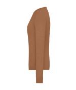 Damen Ladies' Round-Neck Pullover Camel 11185