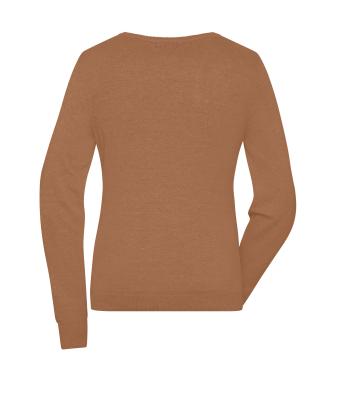 Damen Ladies' Round-Neck Pullover Camel 11185