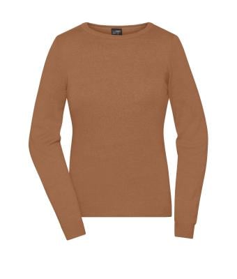 Ladies Ladies' Round-Neck Pullover Camel 11185