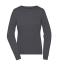 Dames Ladies' Round-Neck Pullover Antraciet-melange 11185