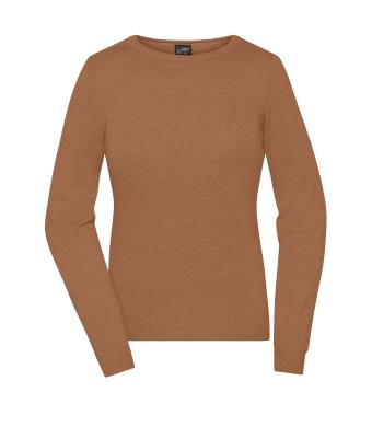 Dames Ladies' Round-Neck Pullover Kameel 11185