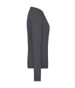 Damen Ladies' Round-Neck Pullover Anthracite-melange 11185