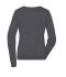 Damen Ladies' Round-Neck Pullover Anthracite-melange 11185