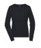 Dames Ladies' Round-Neck Pullover Zwart 11185