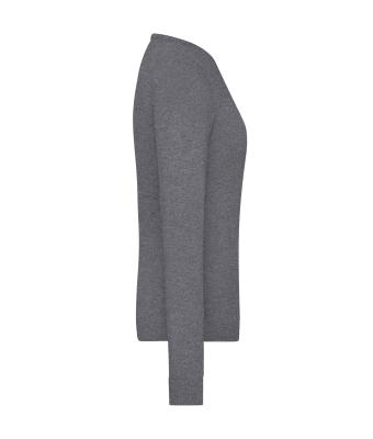 Dames Ladies' Round-Neck Pullover Heather-grijs 11185
