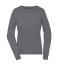 Dames Ladies' Round-Neck Pullover Heather-grijs 11185