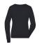 Dames Ladies' Round-Neck Pullover Zwart 11185