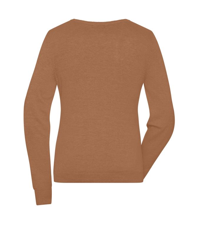 Femme Pull à col rond pour femme Chameau 11185