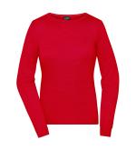 Femme Pull à col rond pour femme Rouge 11185