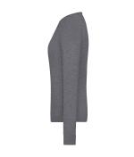Femme Pull à col rond pour femme Gris-chiné 11185