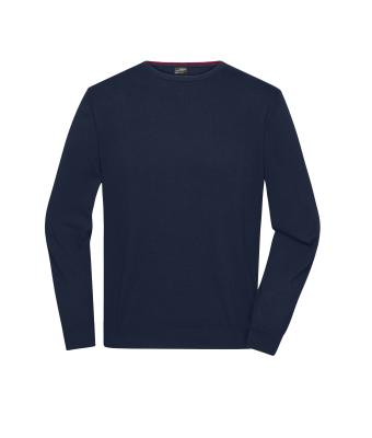 Herren Men's Round-Neck Pullover Navy 11186