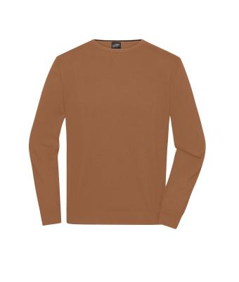 Herren Men's Round-Neck Pullover Camel 11186