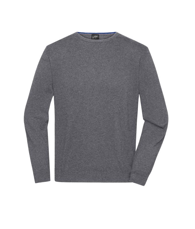 Heren Men's Round-Neck Pullover Heather-grijs 11186