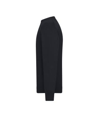 Herren Men's Round-Neck Pullover Black 11186