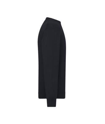 Herren Men's Round-Neck Pullover Black 11186