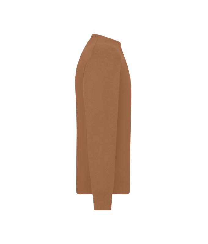 Homme Pull à col rond pour homme Chameau 11186