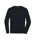 Homme Pull à col rond pour homme Noir 11186