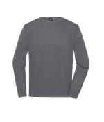 Homme Pull à col rond pour homme Gris-chiné 11186