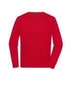 Homme Pull à col rond pour homme Rouge 11186