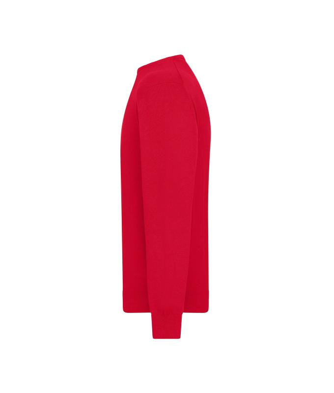 Homme Pull à col rond pour homme Rouge 11186