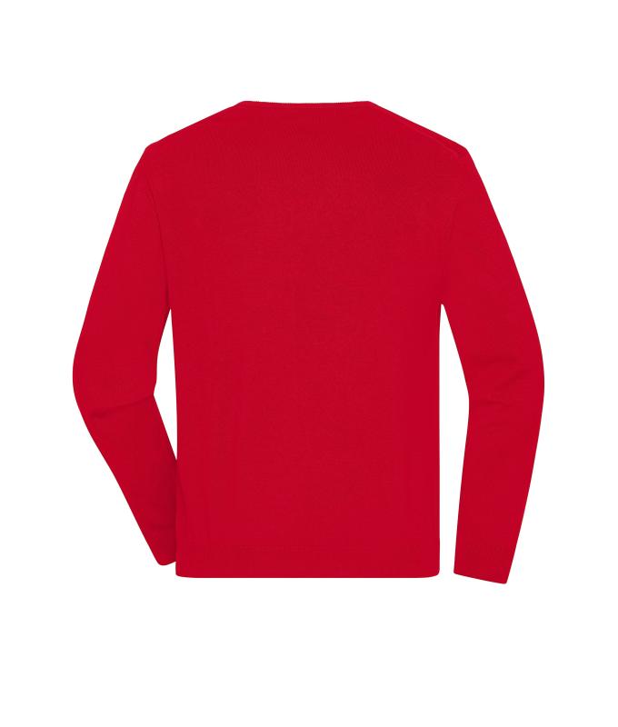 Homme Pull à col rond pour homme Rouge 11186