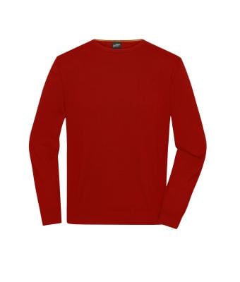 Homme Pull à col rond pour homme Rouge 11186