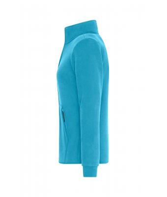 Dames Ladies' Bonded Fleece Jacket Turquoise/donkergrijs 11463