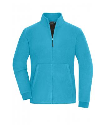 Dames Ladies' Bonded Fleece Jacket Turquoise/donkergrijs 11463