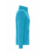 Damen Ladies' Bonded Fleece Jacket Turquoise/dark-grey 11463
