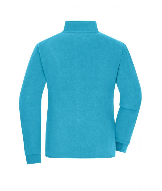 Damen Ladies' Bonded Fleece Jacket Turquoise/dark-grey 11463